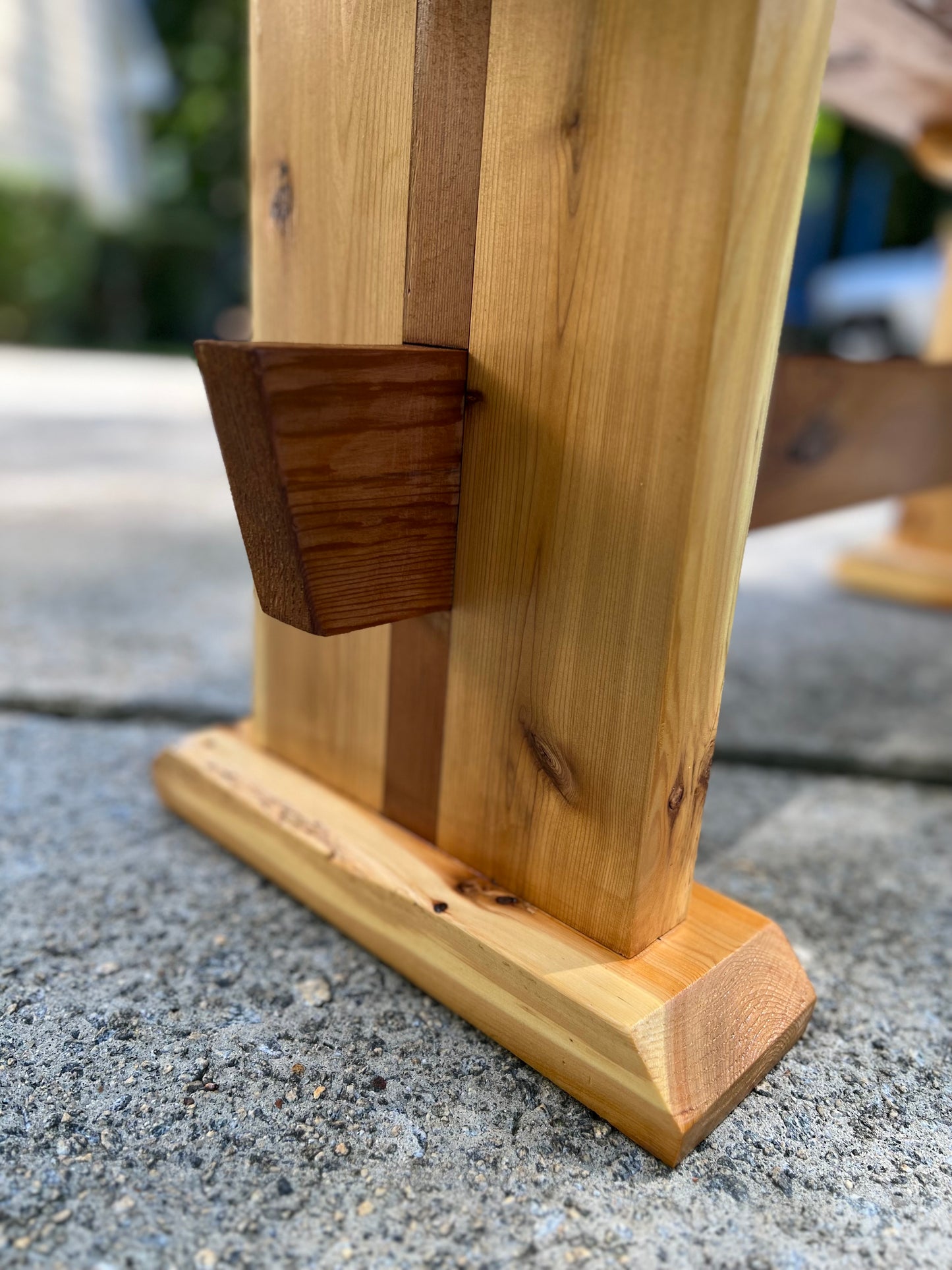 Asian Inspired Cedar Outdoor Bench